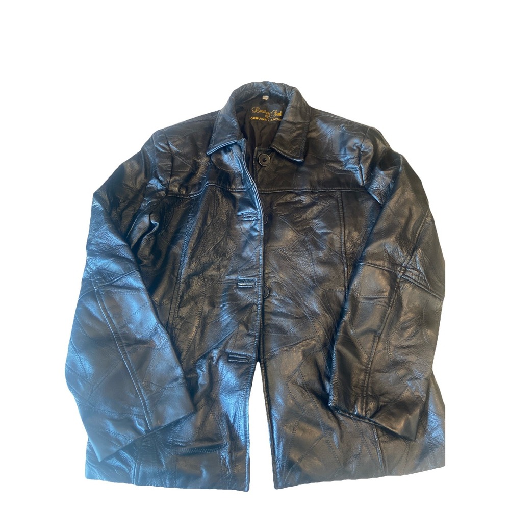 Leather And Soul Men's Black Leather Jacket Size M